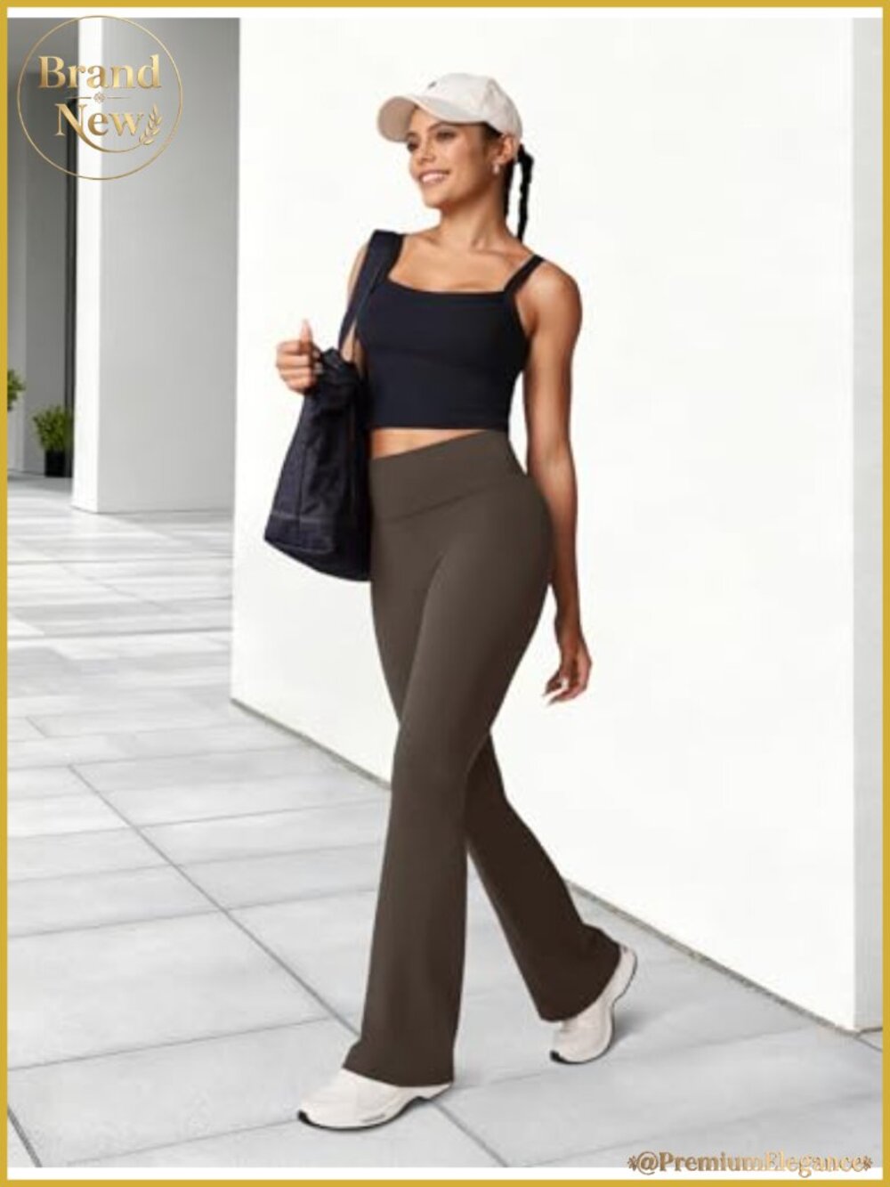 High Waisted Seamless Flare Leggings Slim Fit Yoga Pants